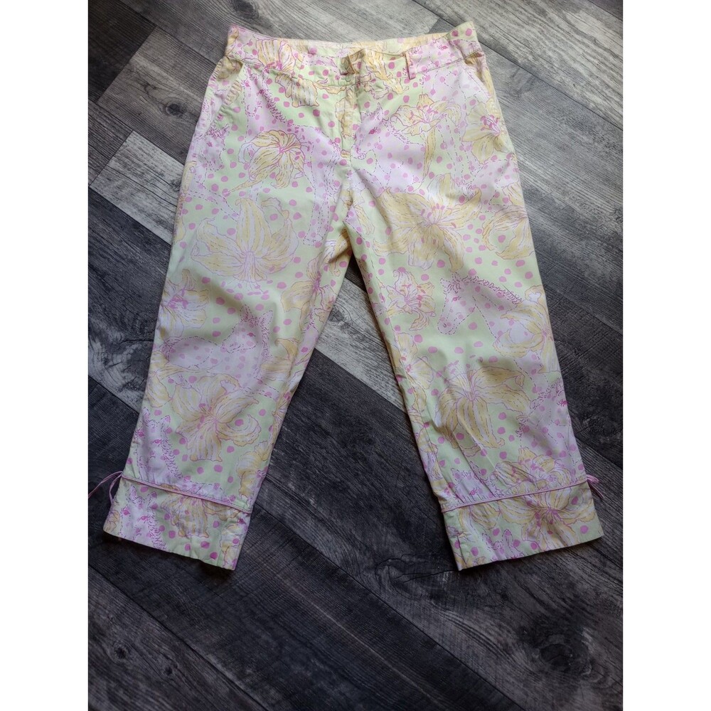 Lilly Pulitzer Women's 10 Pastel Horse, Lilly Pattern Capris, Vtg